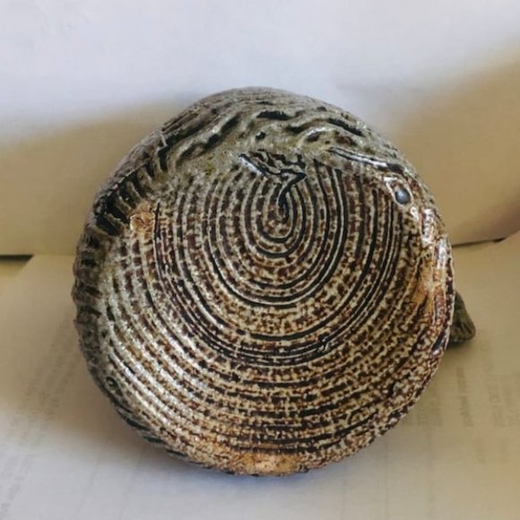 Wheel thrown  Handmade Fully Carved Mug, The Carved Represent Finger Prints - Picture 4 of 10